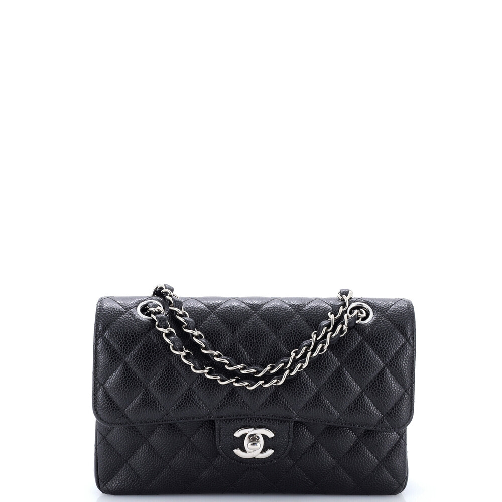 Chanel Small Classic Double Flap Bag Quilted Caviar